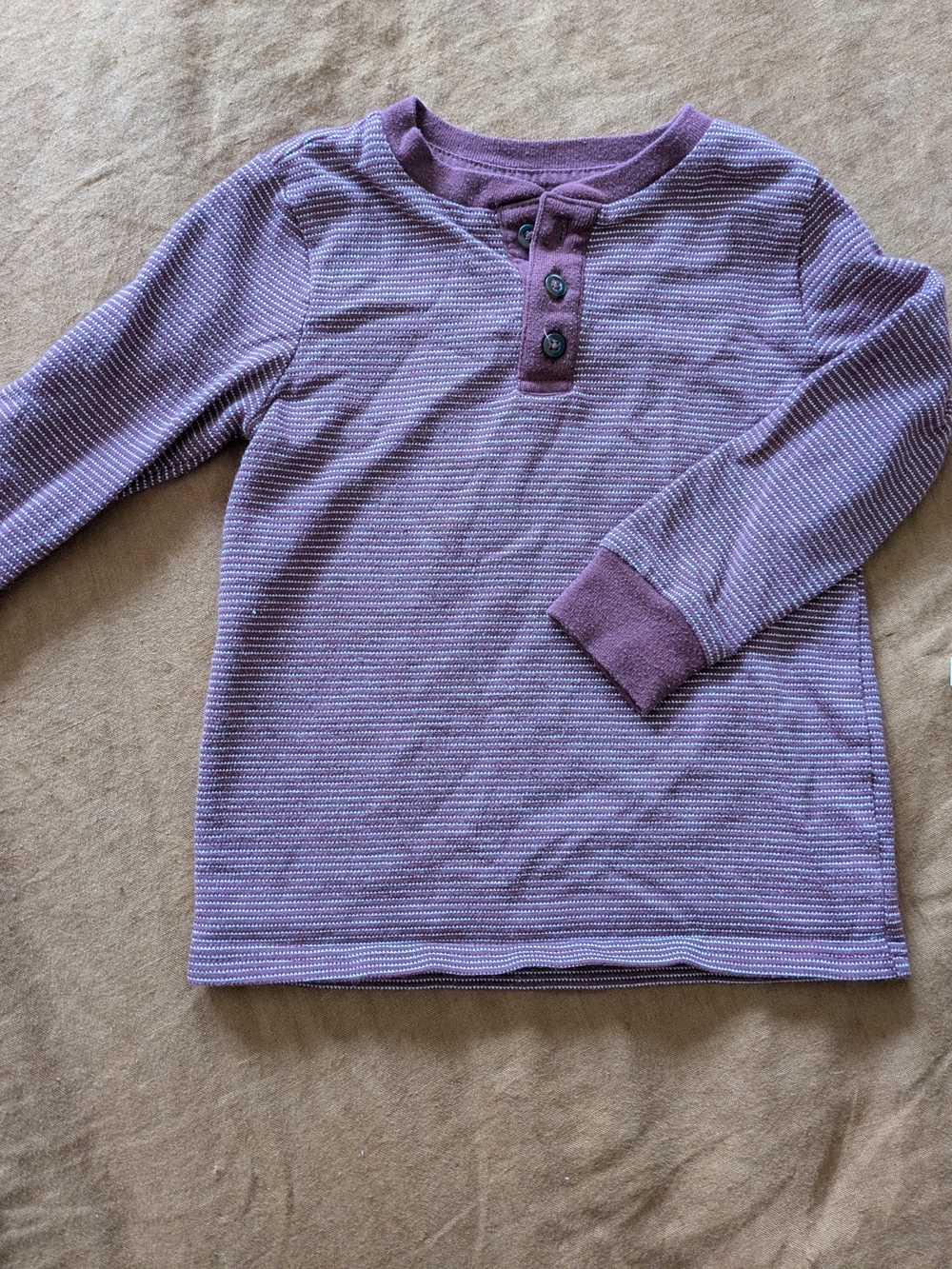 Garanimals Purple Striped Long-Sleeve Henley Tee